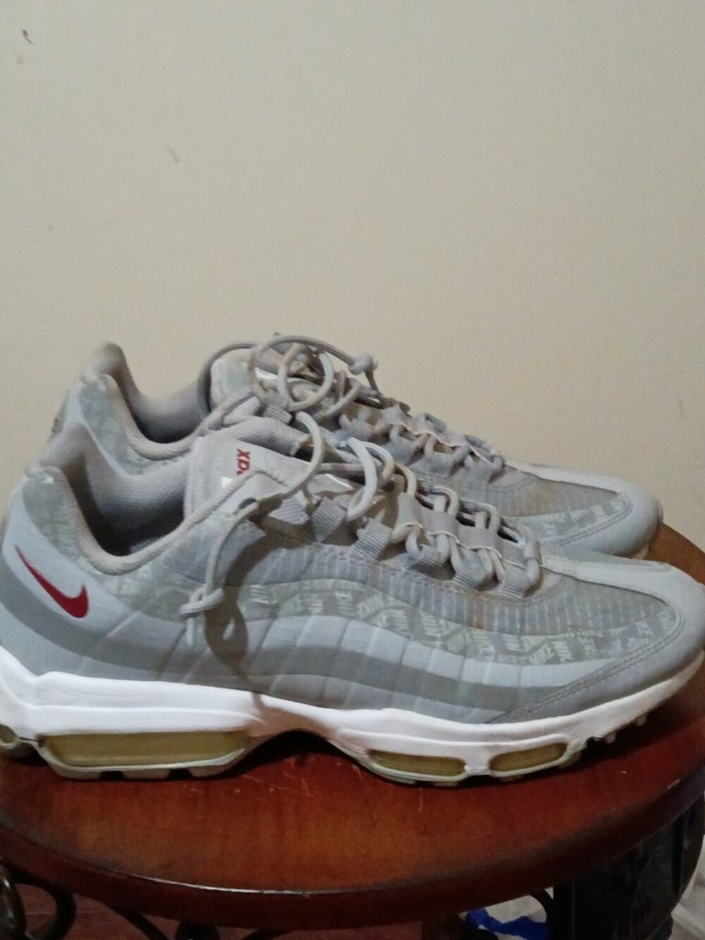Nike Air Max 95 Shoes Mens Size 9 Gray Reflective 3M NIKE Print AR4236-001